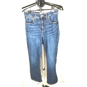 Madewell Mid Rise Kick Out Jeans Women Size 28 Blue Denim Stretch